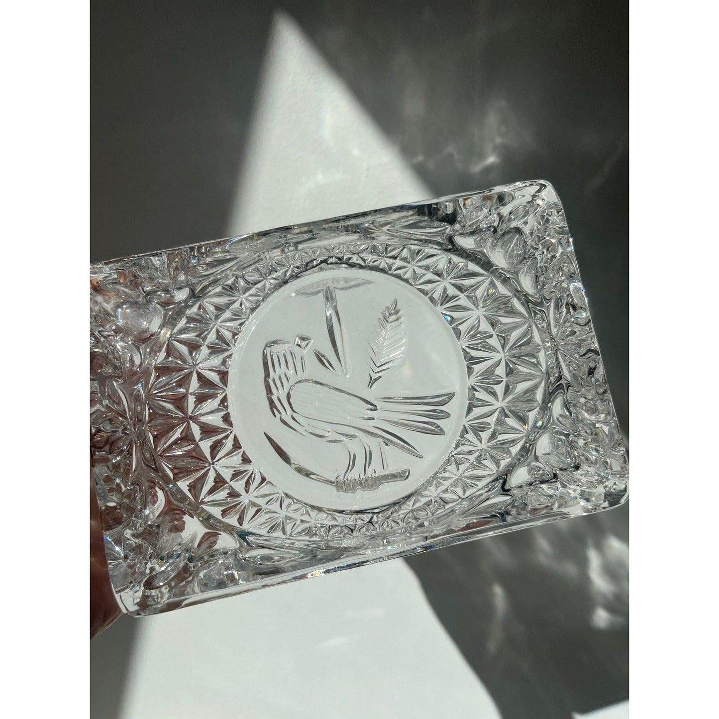 Vintage Hofbauer lead crystal the 'Byrdes' box