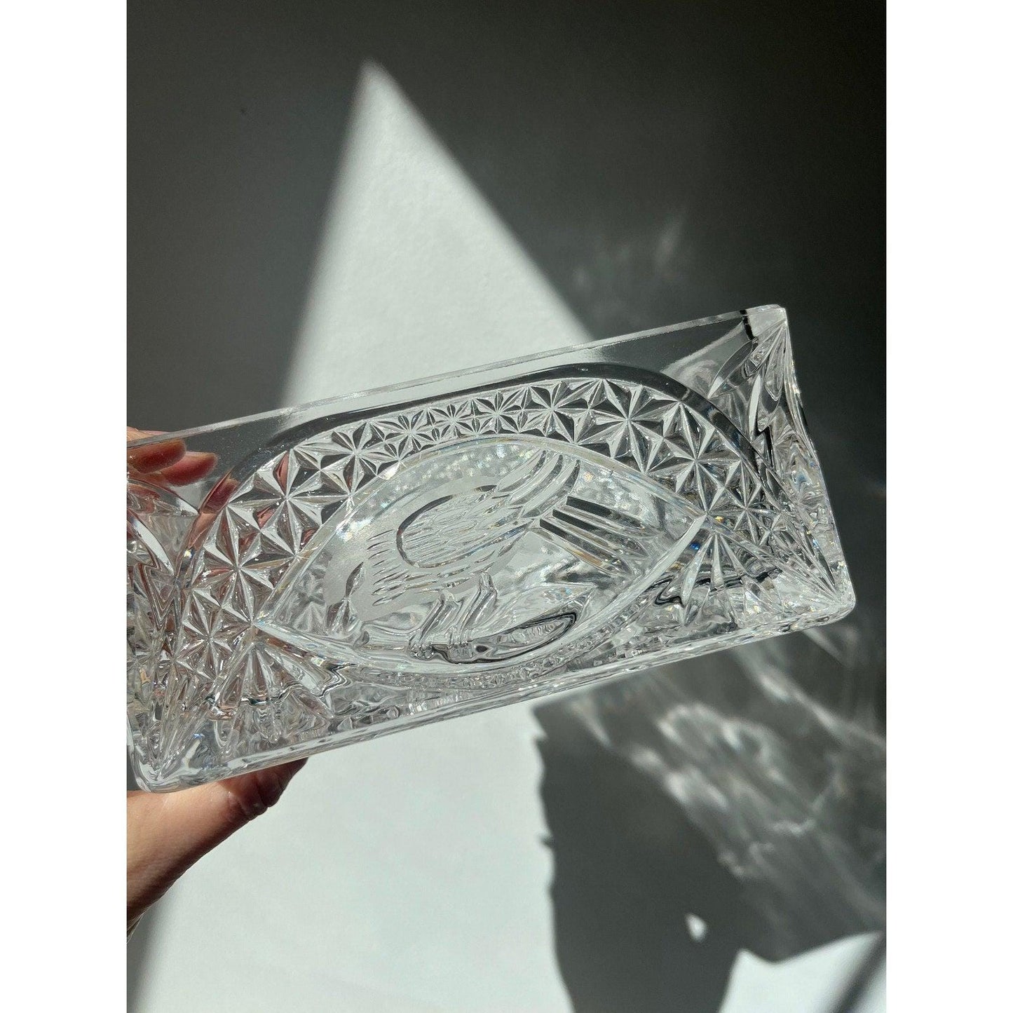 Vintage Hofbauer lead crystal the 'Byrdes' box