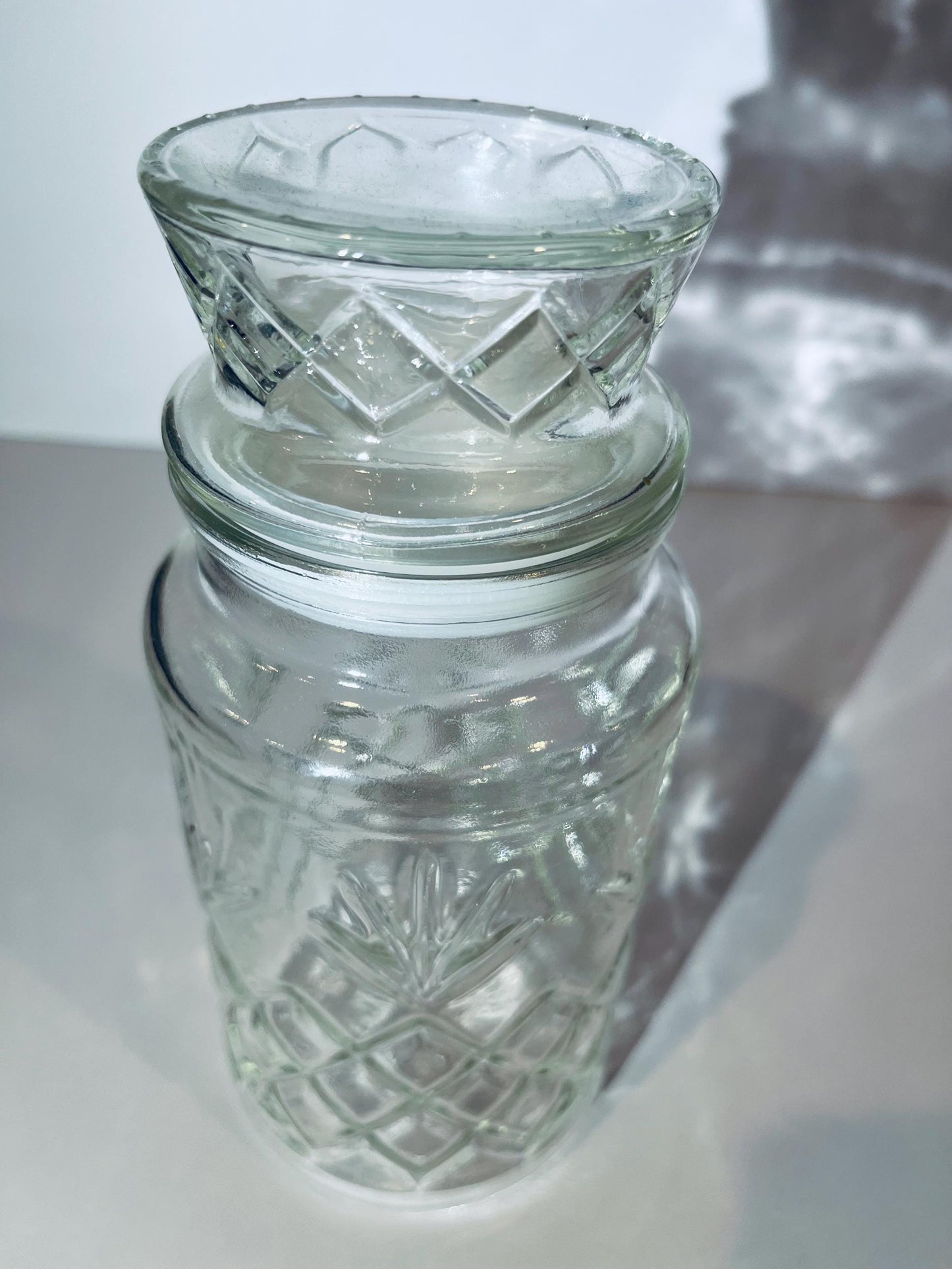 Vintage 1983 Mr Peanut Planters Clear Glass Canister Collectible