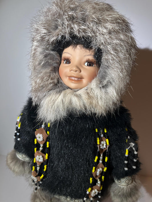Alaskan Native Eskimo Genuine Porcelain Doll