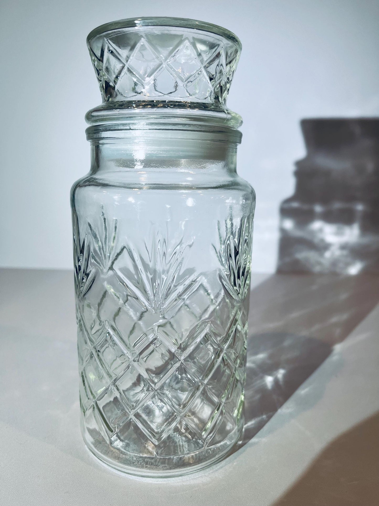 Vintage 1983 Mr Peanut Planters Clear Glass Canister Collectible