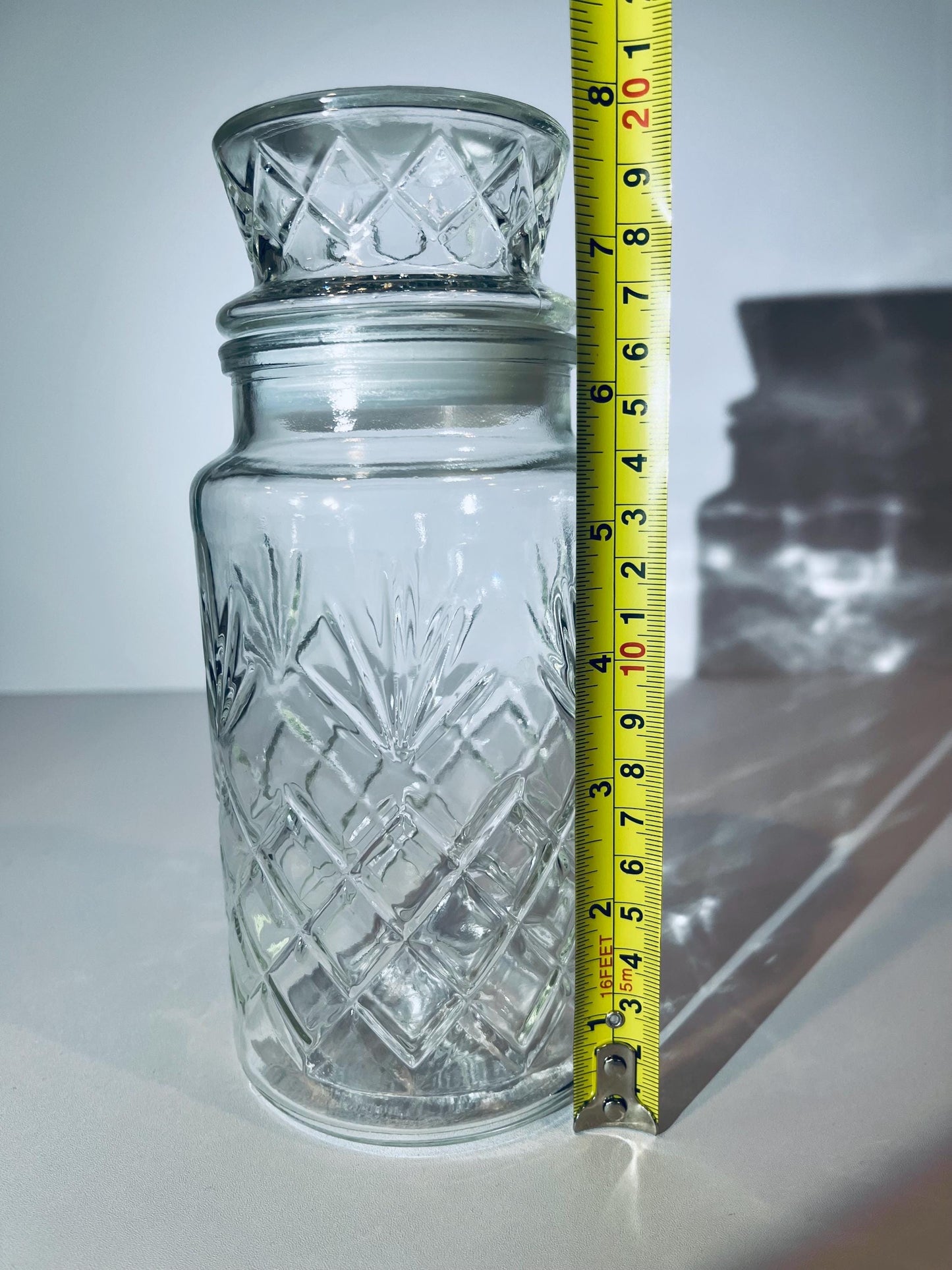 Vintage 1983 Mr Peanut Planters Clear Glass Canister Collectible