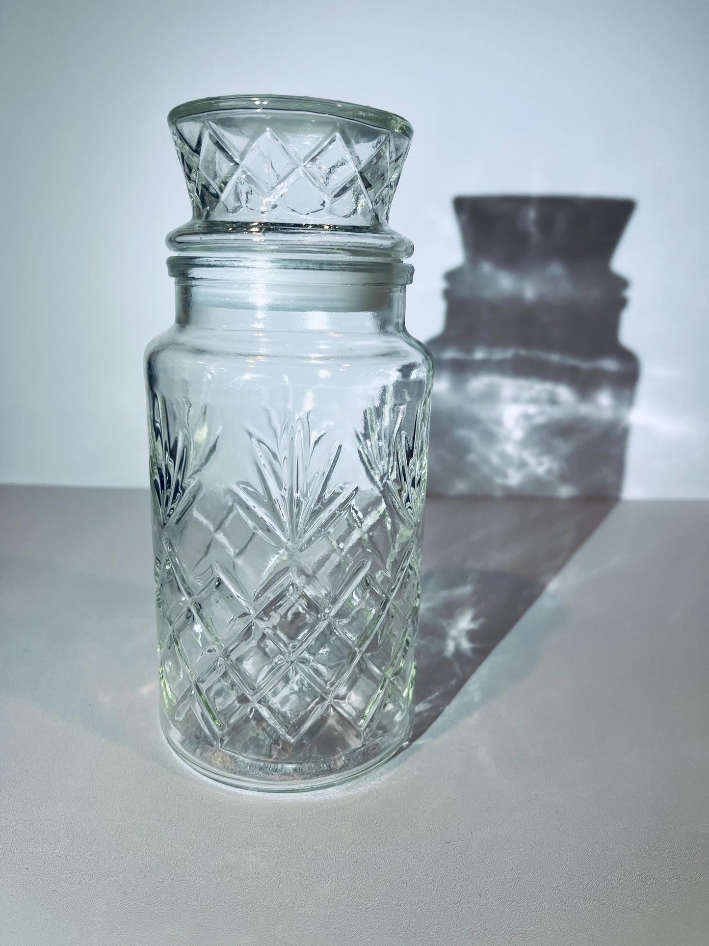 Vintage 1983 Mr Peanut Planters Clear Glass Canister Collectible