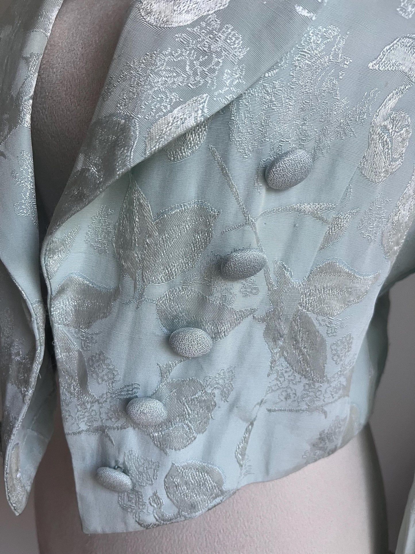 Vintage Light Blue Mint Green Jacket Bolero