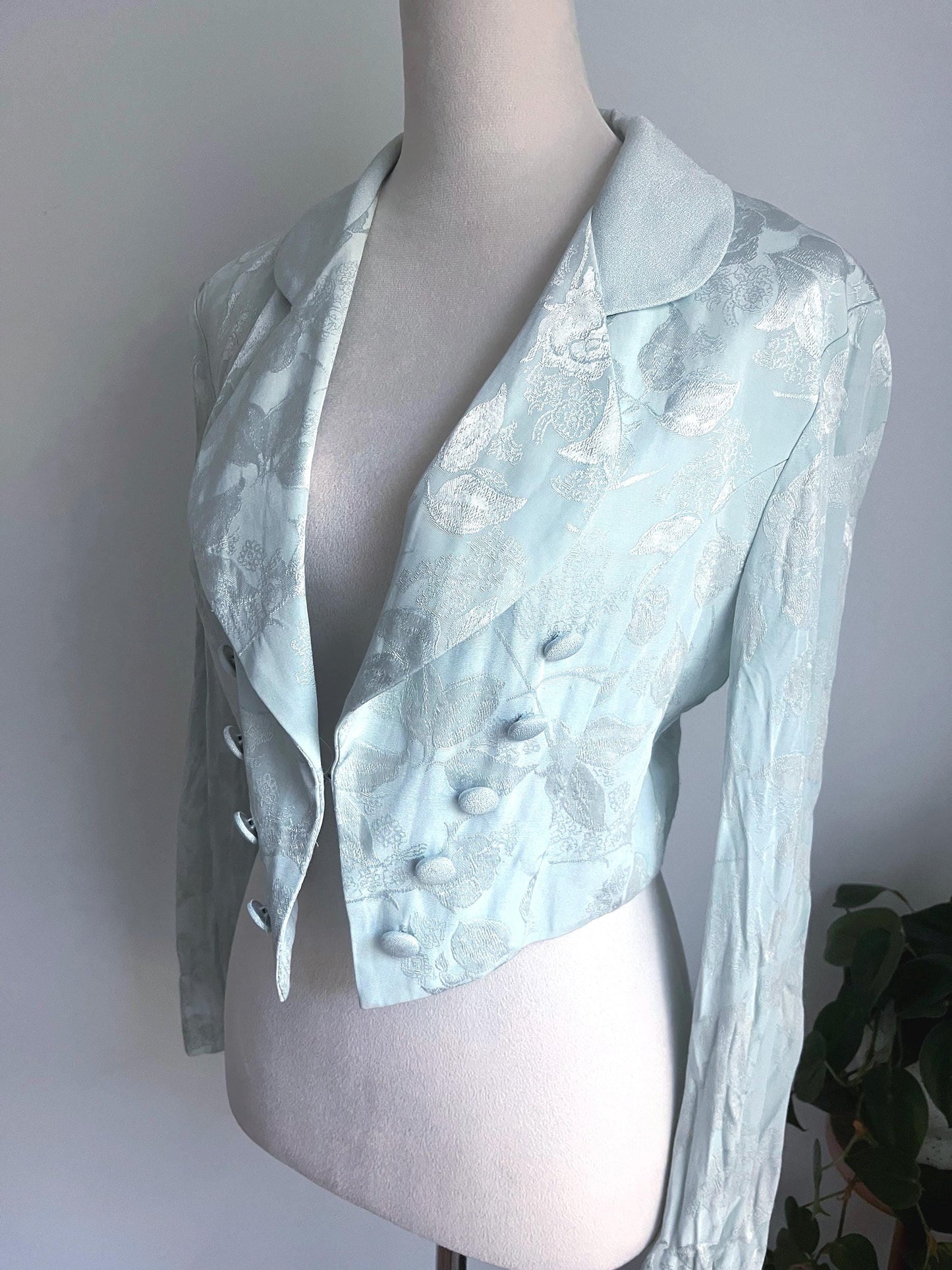 Vintage Light Blue Mint Green Jacket Bolero