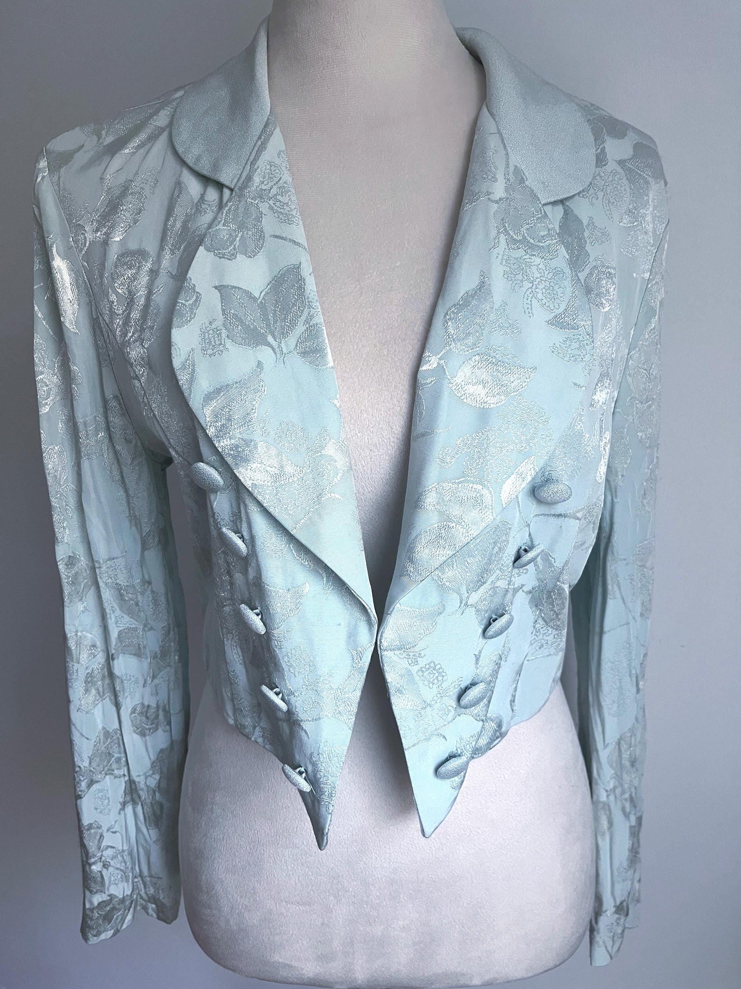 Vintage Light Blue Mint Green Jacket Bolero