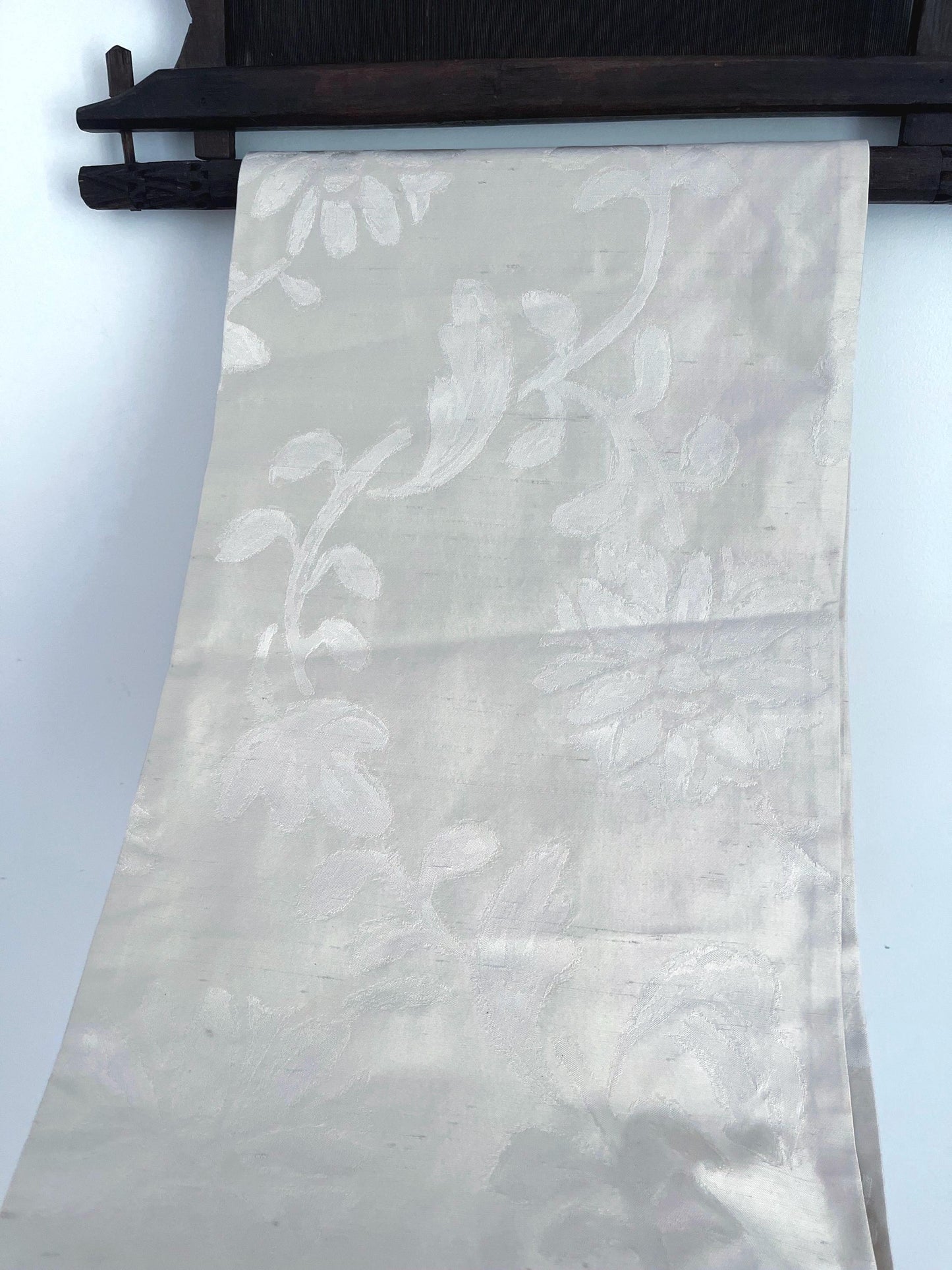Thai Wood Frame Hanger with a Bell and Silk Cloth