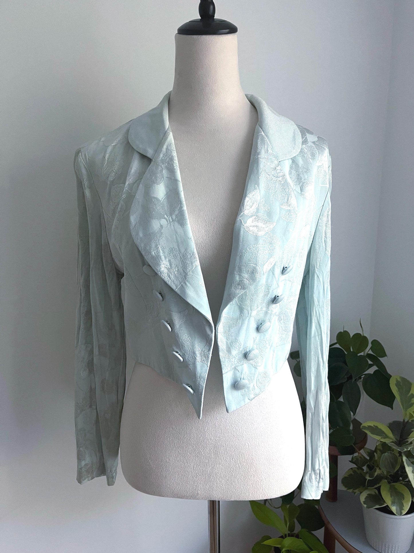 Vintage Light Blue Mint Green Jacket Bolero